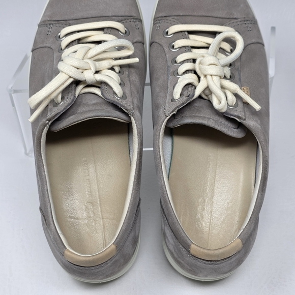 Ecco Soft-7 Runner Womens Size 7 Grey Nubuck Leather Casual Lace Up Pre-owned - Picture 10 of 10